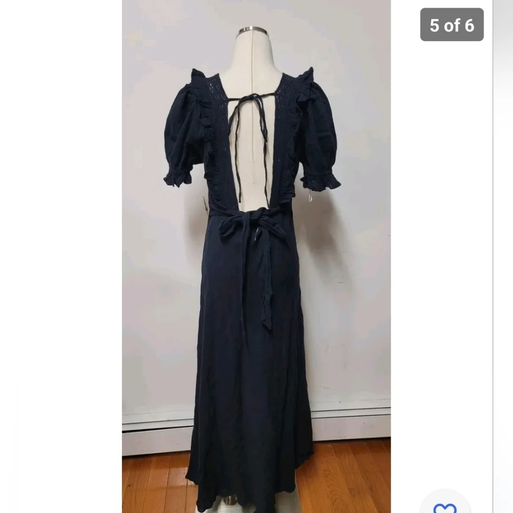 Free People Now And Forever Midi Dress Size L - Picture 5 of 6